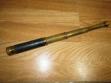 Vintage Small Brass Nautical Spyglass Telescope 14-1/2" long