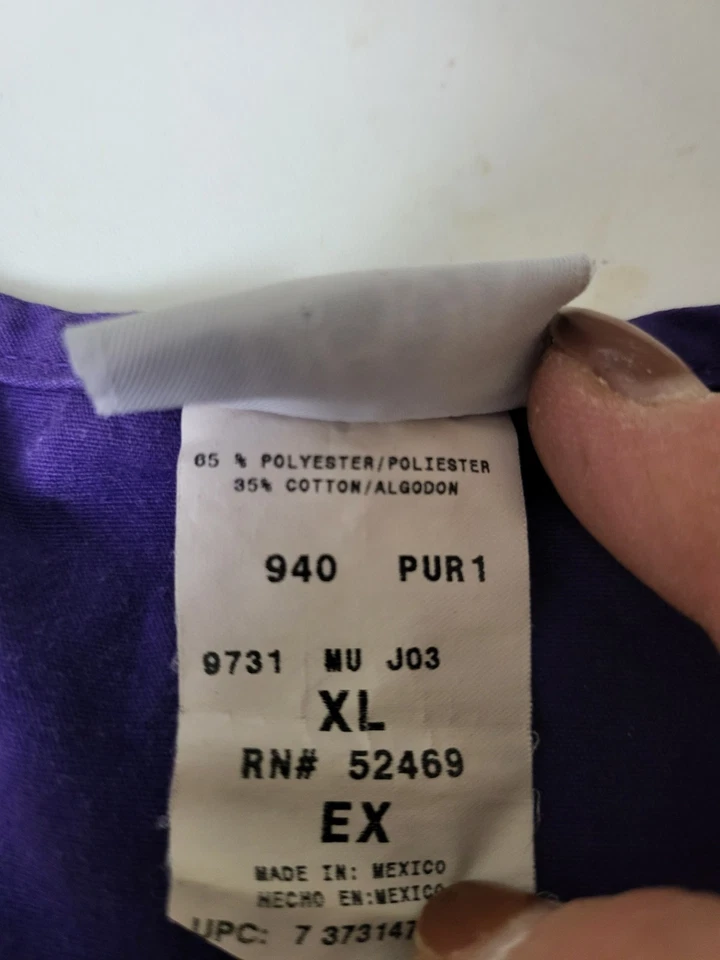 Scrub Top size XL Purple Simply Basic Scrubs Medical Dental Surgical More - Image 4 of 4