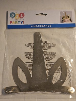 NEW 321 Party  Set 4 Cardboard Gold Unicorn Headbands
