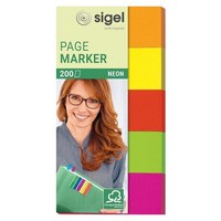 Sigel Haftmarker Streifen Seitenmarker Neon 5 X 40 Stk 20X50 Mm