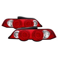 Fit Acura 02-04 Rsx Red Clear Led Rear Tail Brake Light Set Base L Type-s