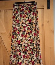 vtg y2k Christopher Banks Floral Maxi Skirt Women's sz 4 cottagecore romantic