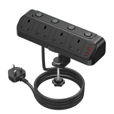 Desk Extension Lead 1.8M BEVA 4 Way Switched Extension Socket with PD20W