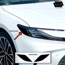 For 2025-2026 Camry BLACK Front Headlight Side Marker Delete Overlay Decal Vinyl