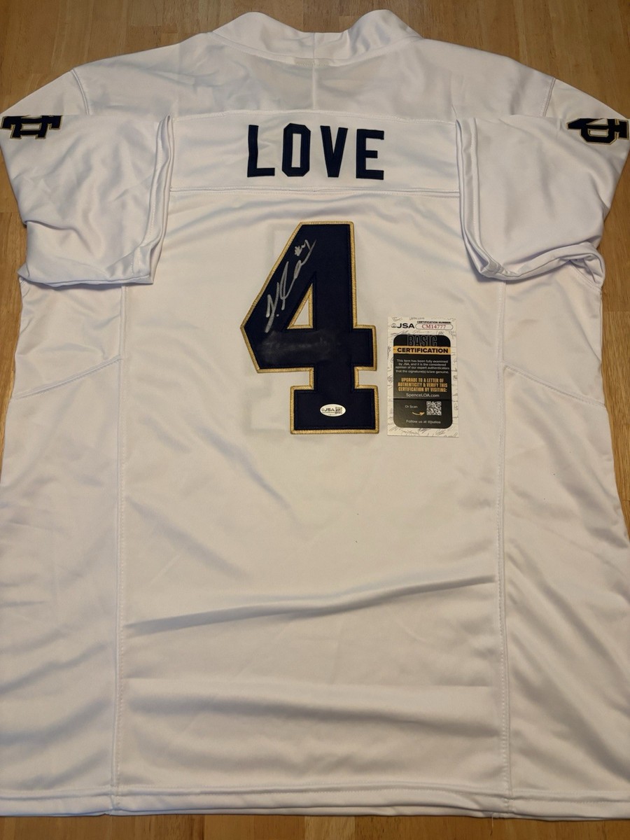 Jeremiyah Love Signed Autographed Notre Dame Jersey. JSA Coa Rare