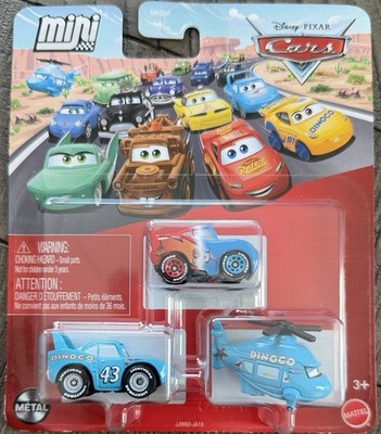 Disney Pixar Cars Mini Racers Transforming McQueen, Strip Weathers & Turbosky