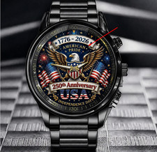 1776 2026 USA 250th Anniversary Watch Patriotic Eagle American Pride Gift