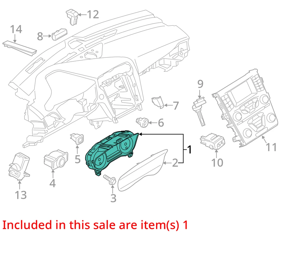 Medidores de painel de instrumentos velocímetro Ford Fusion 2018-2018 Js7t-10849-ga PUY03 - Imagem 3 de 4