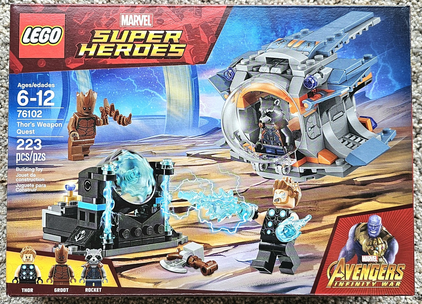 LEGO Marvel Super Heroes Thor's Weapon Quest 76102  Avengers Infinity War Sealed