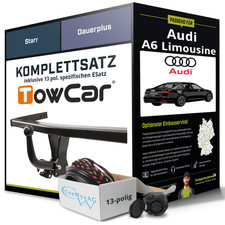Für AUDI A6 Limousine Typ C8, 4A2 Anhängerkupplung starr +eSatz 13pol 18- PKW