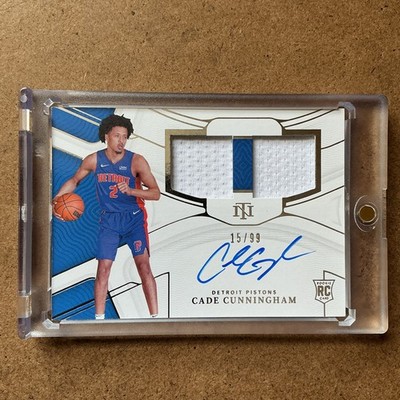 2021-22 National Treasures Cade Cunningham RPA RC Dual Patch Auto /99 Detroit