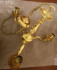 gold coloured brass chandelier 3 arm ceiling light chandelier 
