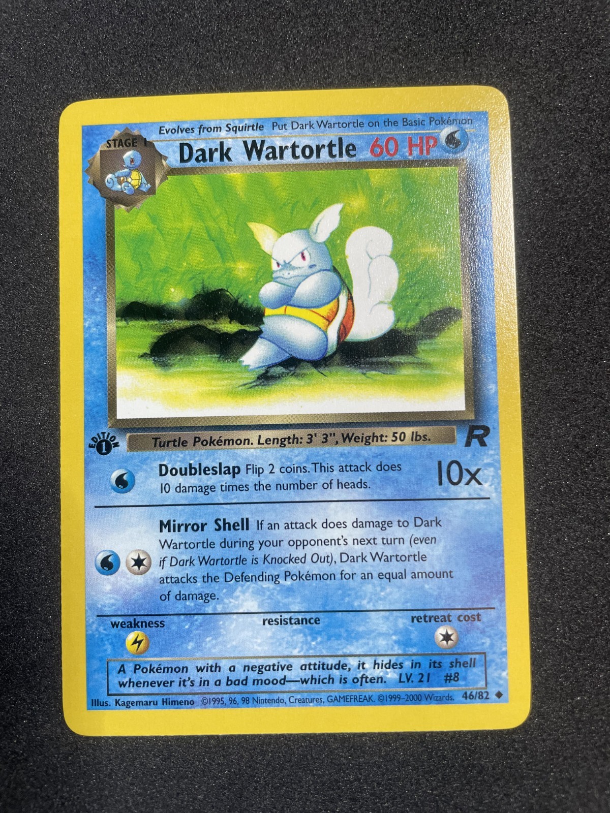 Pokemon Card - Dark Wartortle Team Rocket 46/82 Uncommon 1st Edition 46/82 NM