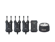 Sonik SKX 3+1 Carp Bite Alarm Set with Receiver and Bivvy Light