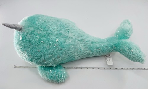 Narwhal Whale Plush Stuffed Animal Sparkle 20in Ocean Animal Soft Unicorn Medium - Picture 7 of 7