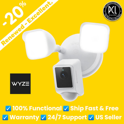   WYZE Floodlight Camera v2 Security Camera Outdoor 2K HD with Color Night  