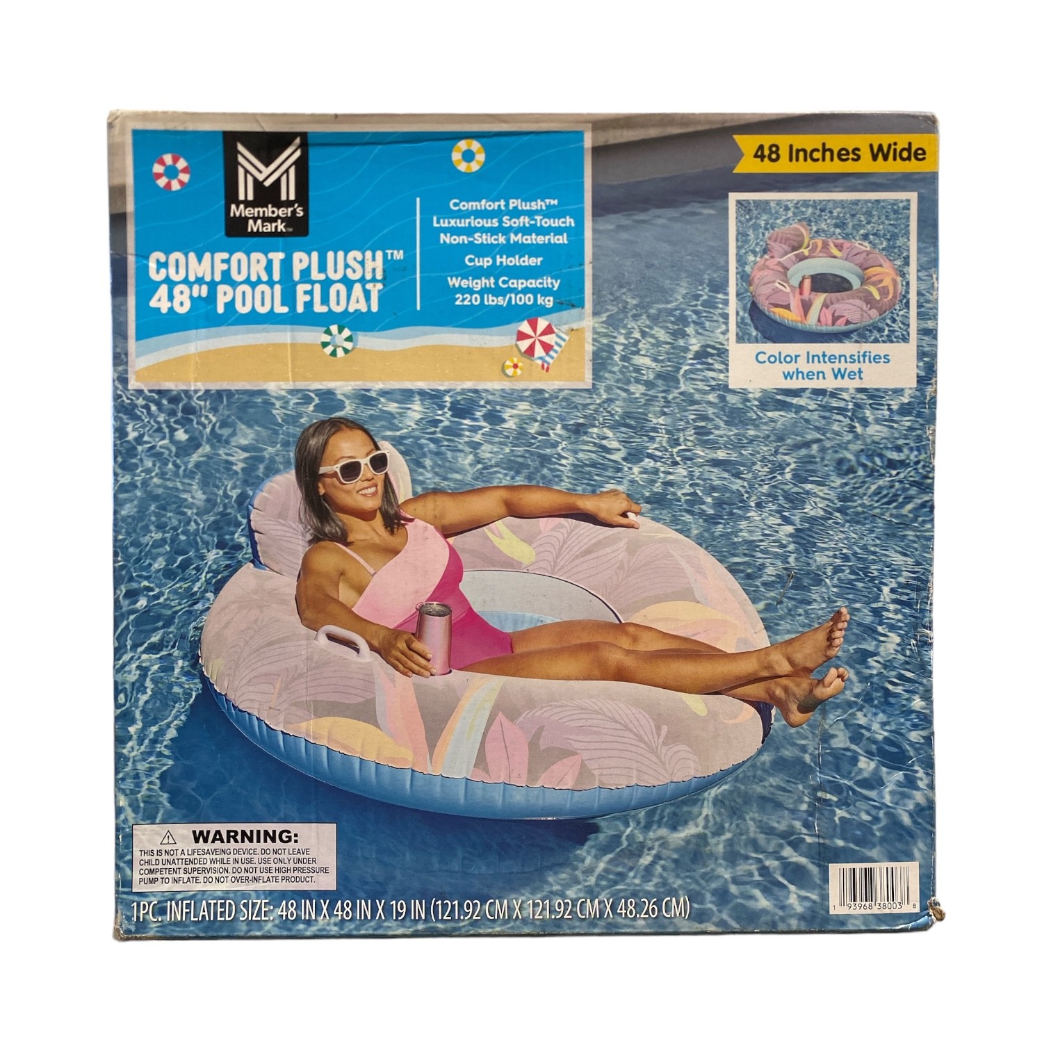 Участники отмечают плавательный бассейн Comfort Plush Soft Touch 48 тропический 8790₽