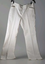 New York  Company Women's Sz 12 White Cotton Career Casual Slacks Pants Stretch