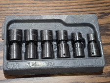 Snap On 106IPTMM 6 pc Metric Shallow 1/4” Drive Swivel Impact Socket Set