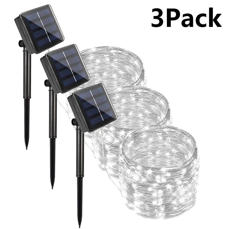 Solar Fairy String Lights Outdoor Garden Festoon Party Wedding Decor Lights UK