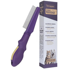 Pet Flea Comb for Dogs Cats Stainless Steel Grooming Tangle Remover Brush