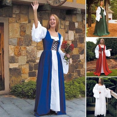 Jahrmarktmädchen blaues Kleid Theater Kostüm Mittelalter Renaissance Reenactment & LARP