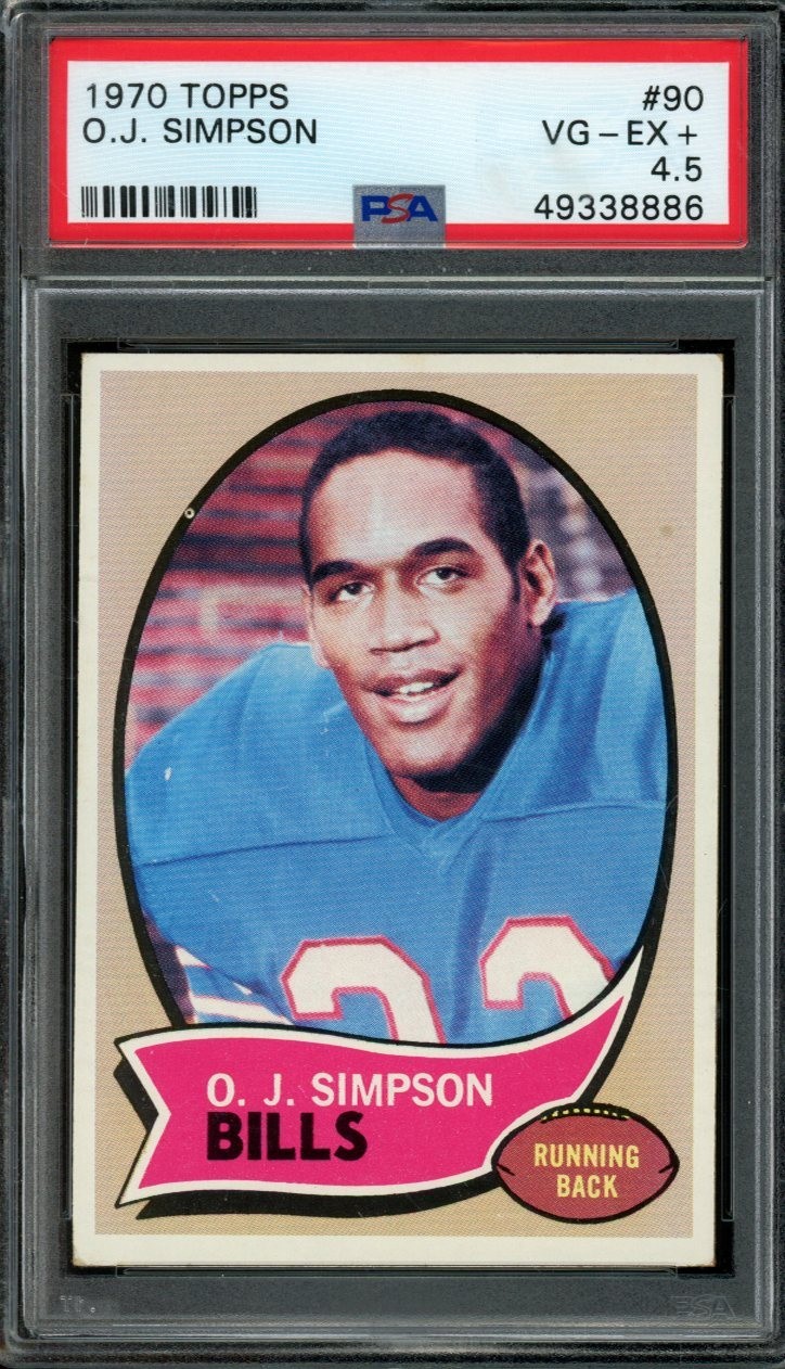 1970 TOPPS #90 OJ SIMPSON PSA 4.5 BILLS RC HOF [886]