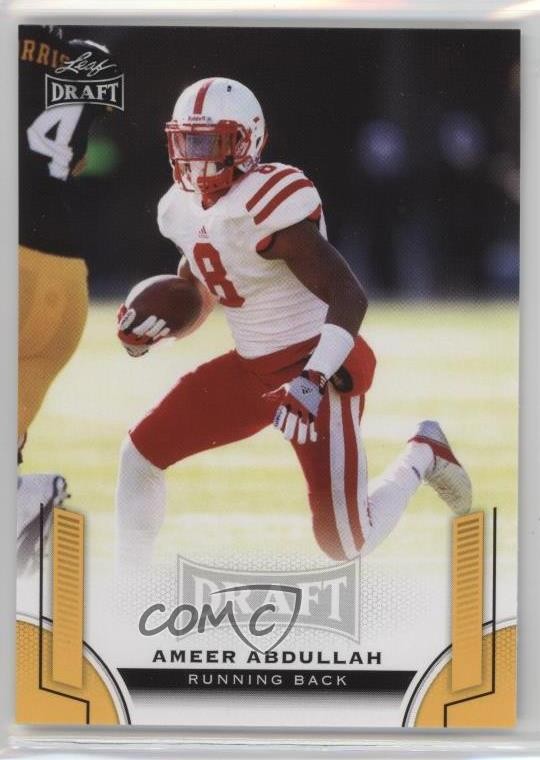 2015 Leaf Draft Gold Ameer Abdullah #02 Rookie RC 6o2