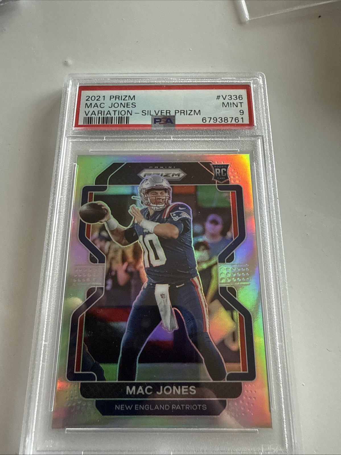 2021 Panini Prizm Rookie Variation Mac Jones #V-336 Silver Prizm (RC)