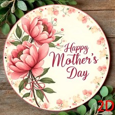 2D Round Metal Wall Sign for Indoor/Outdoor Decoration Gift for Mom Mother'S Day