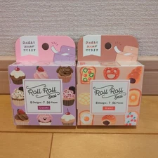 Kamio Japan Roll Seal Cupcake Bread Baking Set of 2, 8 Designs, 56 Stickers