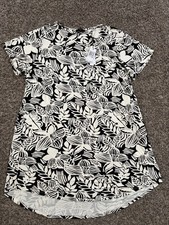 Tahari Dress Floral Short Sleeve Black White NWT Womens 2X