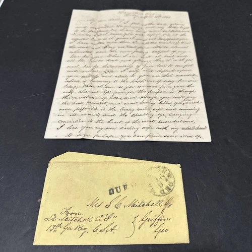1863 CIVIL WAR CONFEDERATE SOLDIER LETTER From Hamilton’s Croping