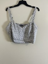 Abercrombie And Fitch Vneck Crop Bralette Animal Sz XL