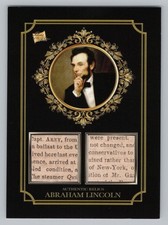 Pieces Of The Past 2025. Abraham Lincoln Dual Relic Card #Dual-8A