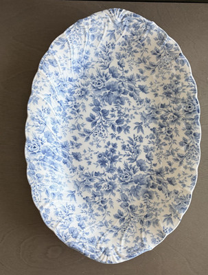 Nikko Blossomtime Tea Roses 14'' Oval Serving Platter