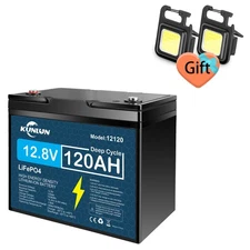 12V 120Ah LiFePO4 Lithium Battery, Built-in BMS, Perfect for RV Golf Cart
