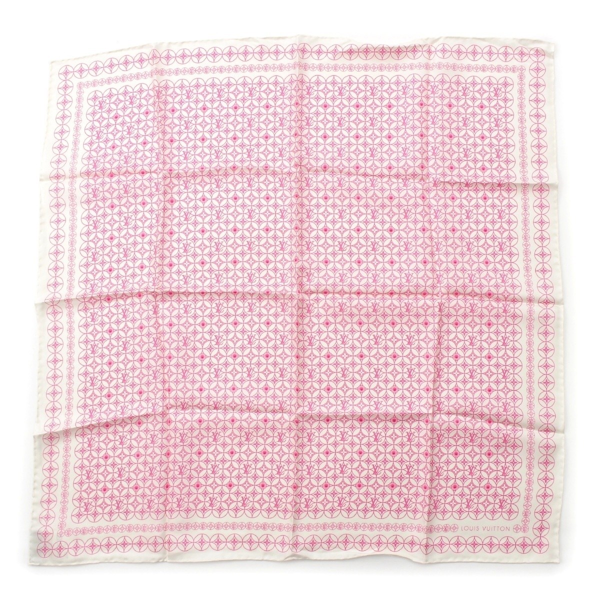 Louis Vuitton Takashi Murakami 03SS Monogram Silk Flower Scarf LV Logo