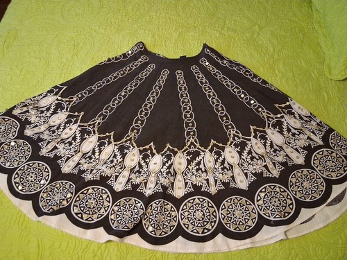 Vintage Magazine Flare Cotton Skirts Sz M - Picture 2 of 15