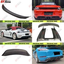 For Porsche 718 Boxster 2017-2025 Carbon Fiberunpainted Rear Trunk Spoiler Wing For Porsche 718 Boxster 2017-2025 Carbon Fiberunpainted Rear Trunk Spoiler Wing