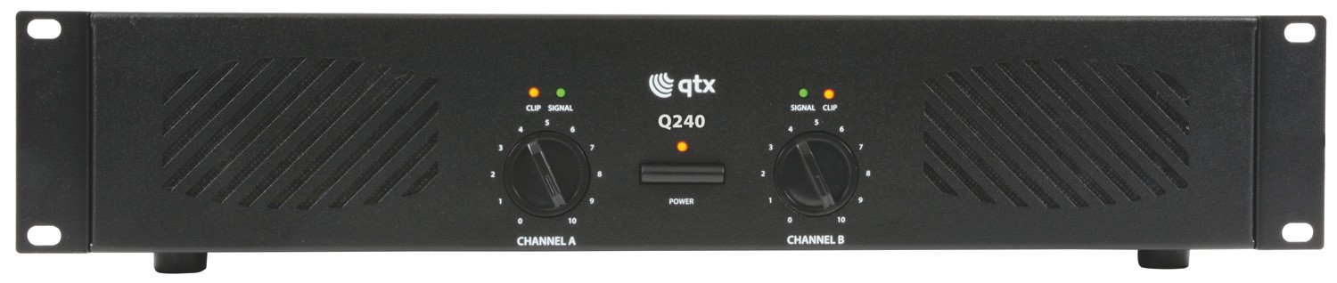 QTX Q240 Professional 240W Stereo PA DJ Power Amplifier 120w+120w Amp