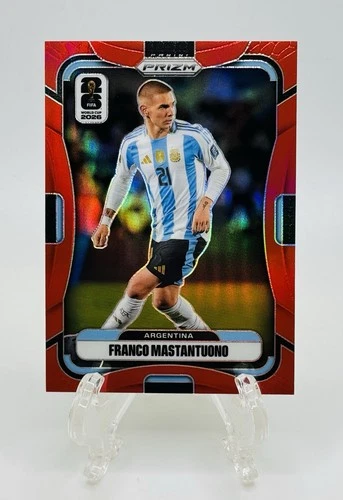 2026 Panini World Cup Prizm Franco Mastantuono Red Prizm /50 SP #20 Argentina