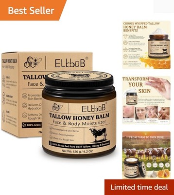 Whipped Tallow Cream for Face & Body - Natural Hydrating Anti-Aging Moisturizer