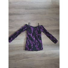 Purple and Black Sequin Dance Costume