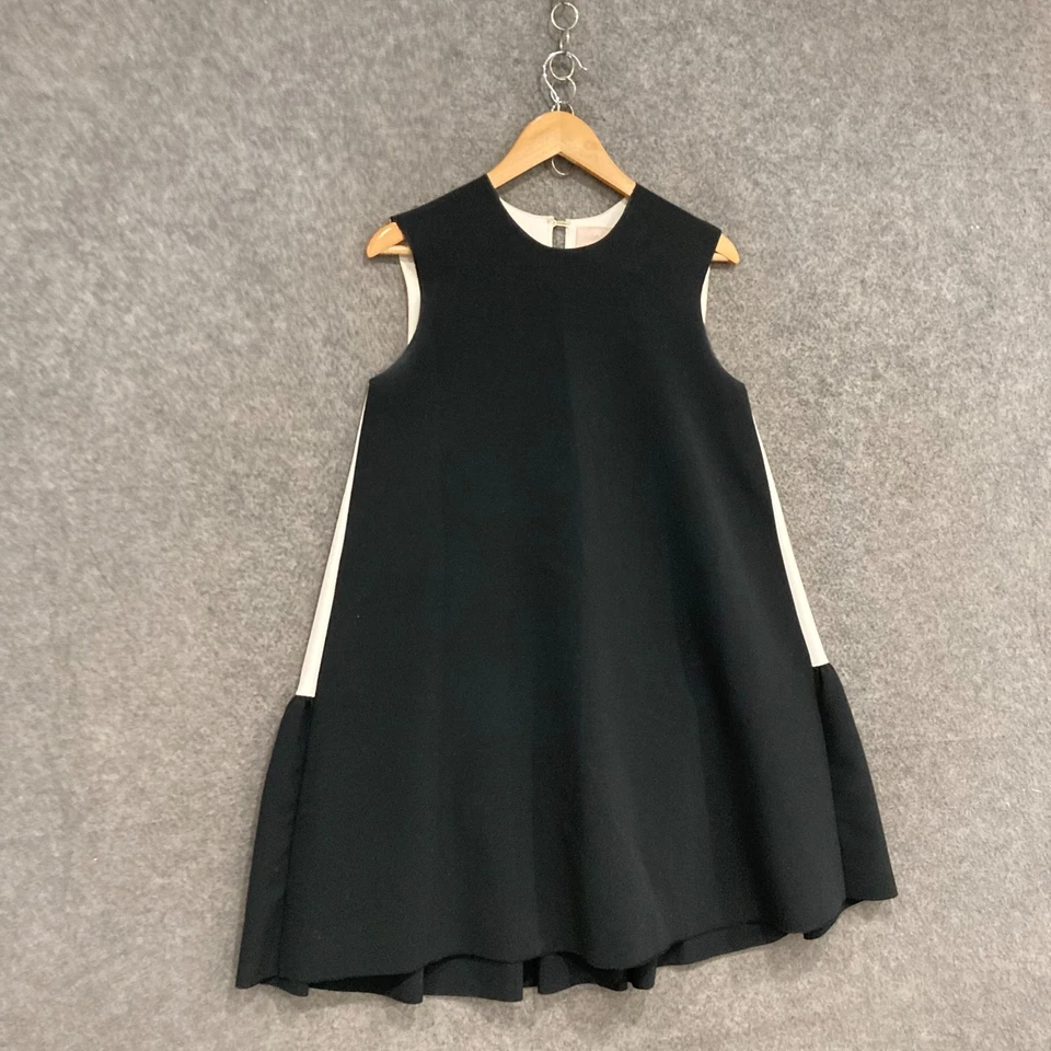 Vestido Roksanda Mujer Talla 10 Negro Blanco Sin Mangas Calzoncillo Hecho en Inglaterra 26118 Foto 2 de 4