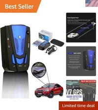 KF  Blue Car Radar 16 Band V7 GPS Speed Safe Detector - Stay Informed on The ...