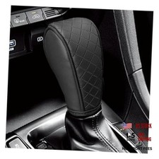 Car Leather Gear Shift Cover, Anti-Slip Breathable Gear Stick Shift Knob Black