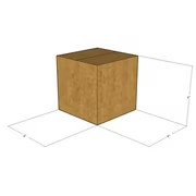 125 4x4x4 Kraft Brown Corrugated Shipping Boxes Multi-Depth 32 ECT Single-Wall