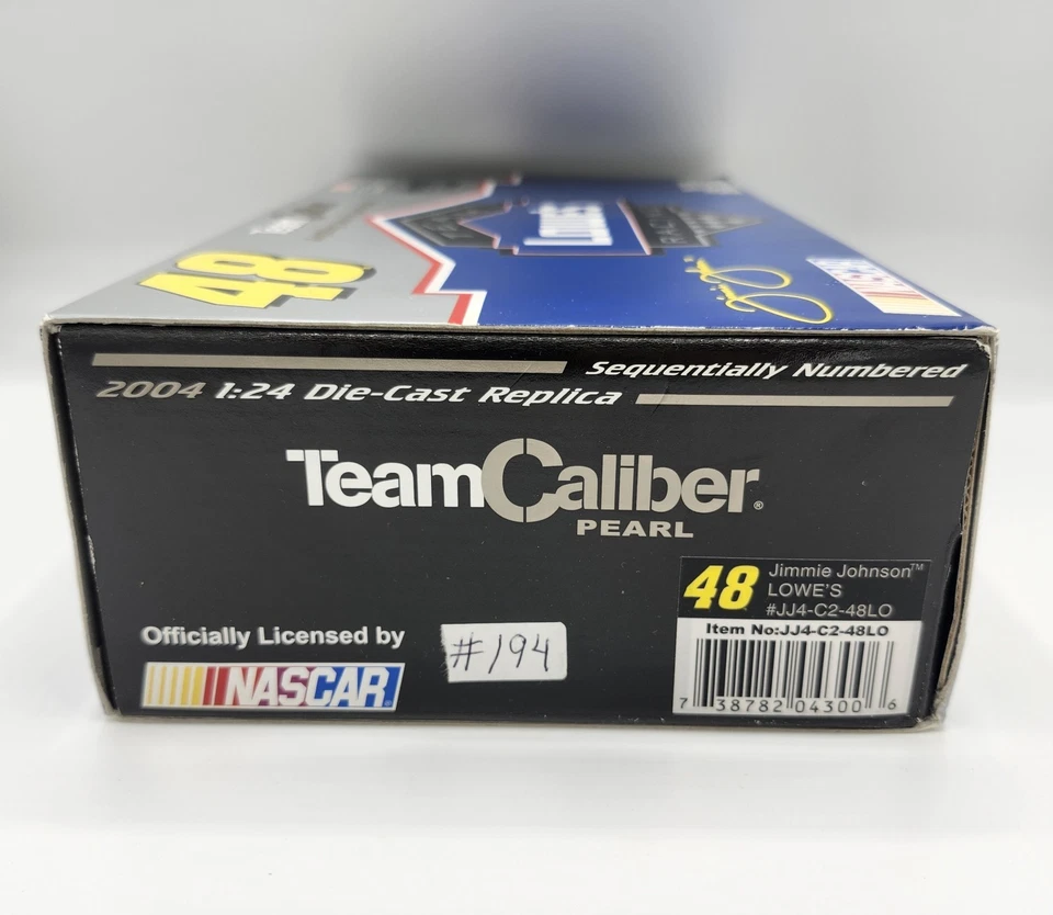 2004 Jimmie Johnson Team Caliber 珍珠系列仅 222 制造 Lowe's #48 NASCAR — 第 4/4 张图片