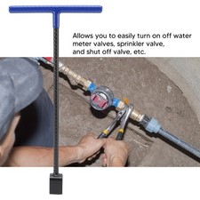 (Blue) Water Meter Key Stopcock Key Curb Valve Key Wrench Tool With T
